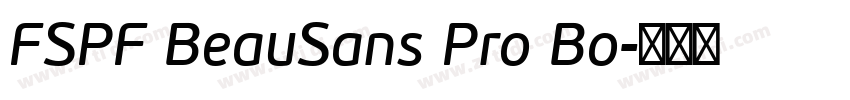 FSPF BeauSans Pro Bo字体转换